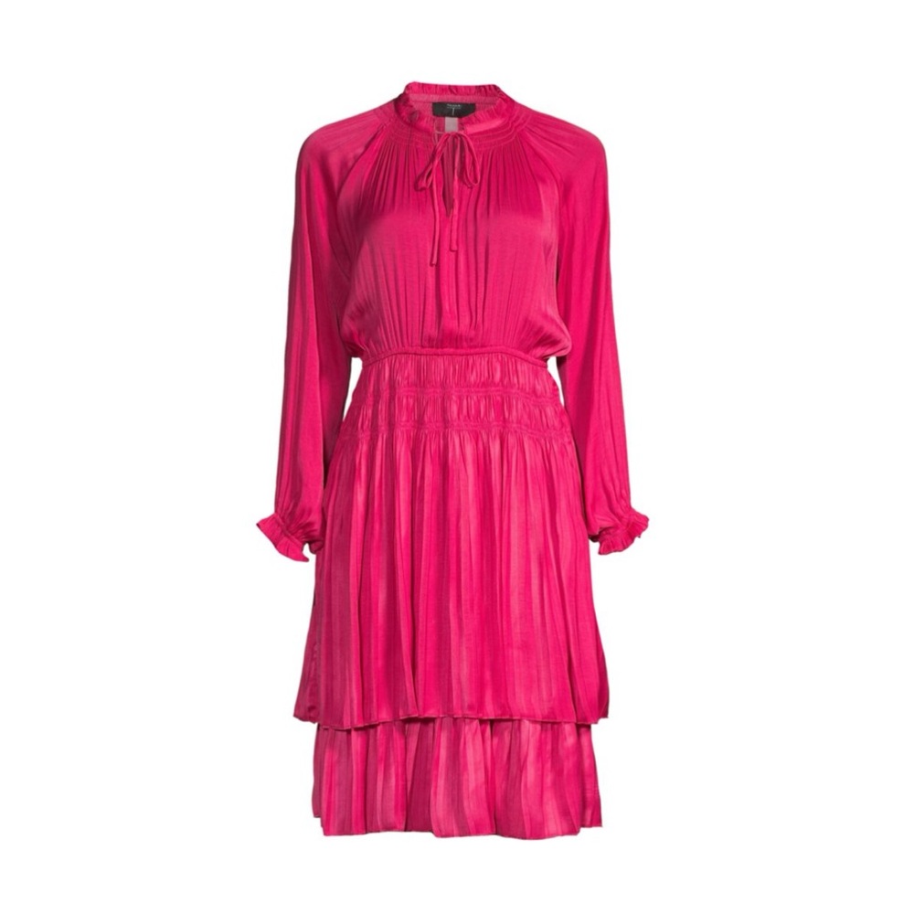 TAHARI Gathered and Tiered Dress